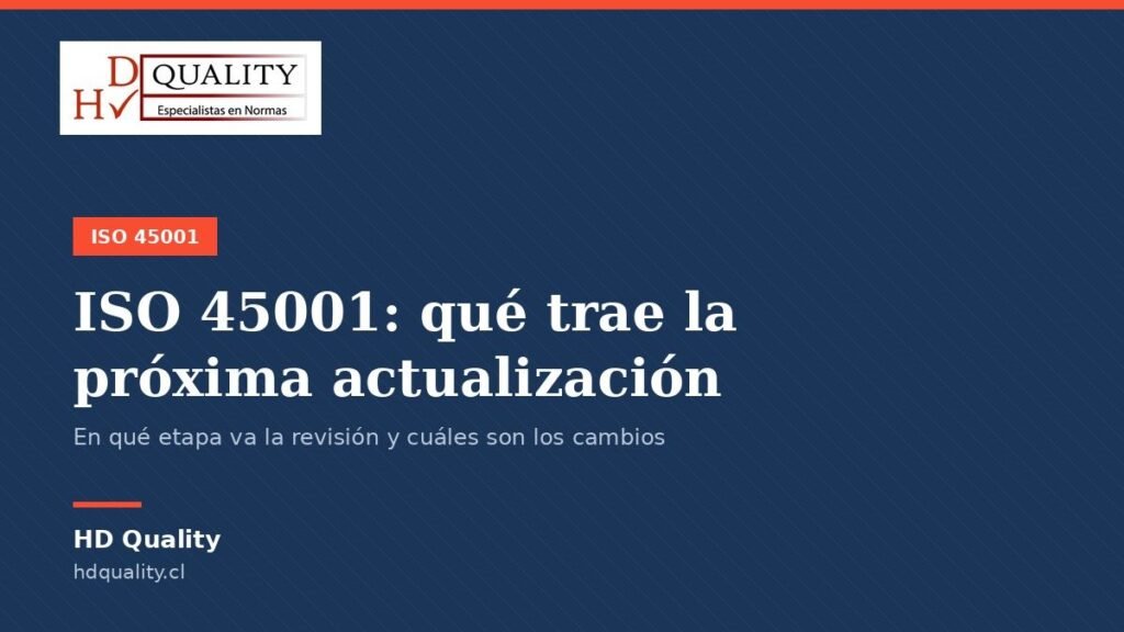 ISO 45001: qué trae la próxima actualización